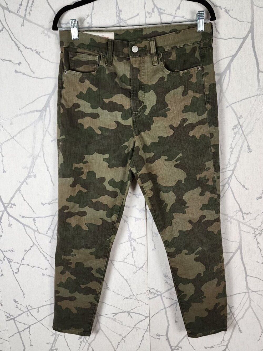 GAP Camo Stretch Denim High Rise True Skinny Ankle Jeans